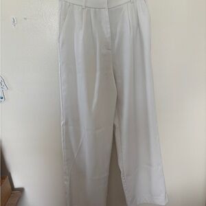 White Wide Leg Trousers